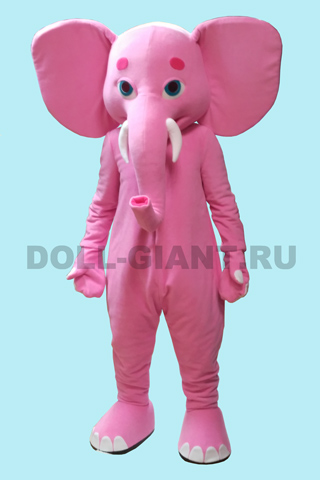 Ростовая кукла розовый Слон